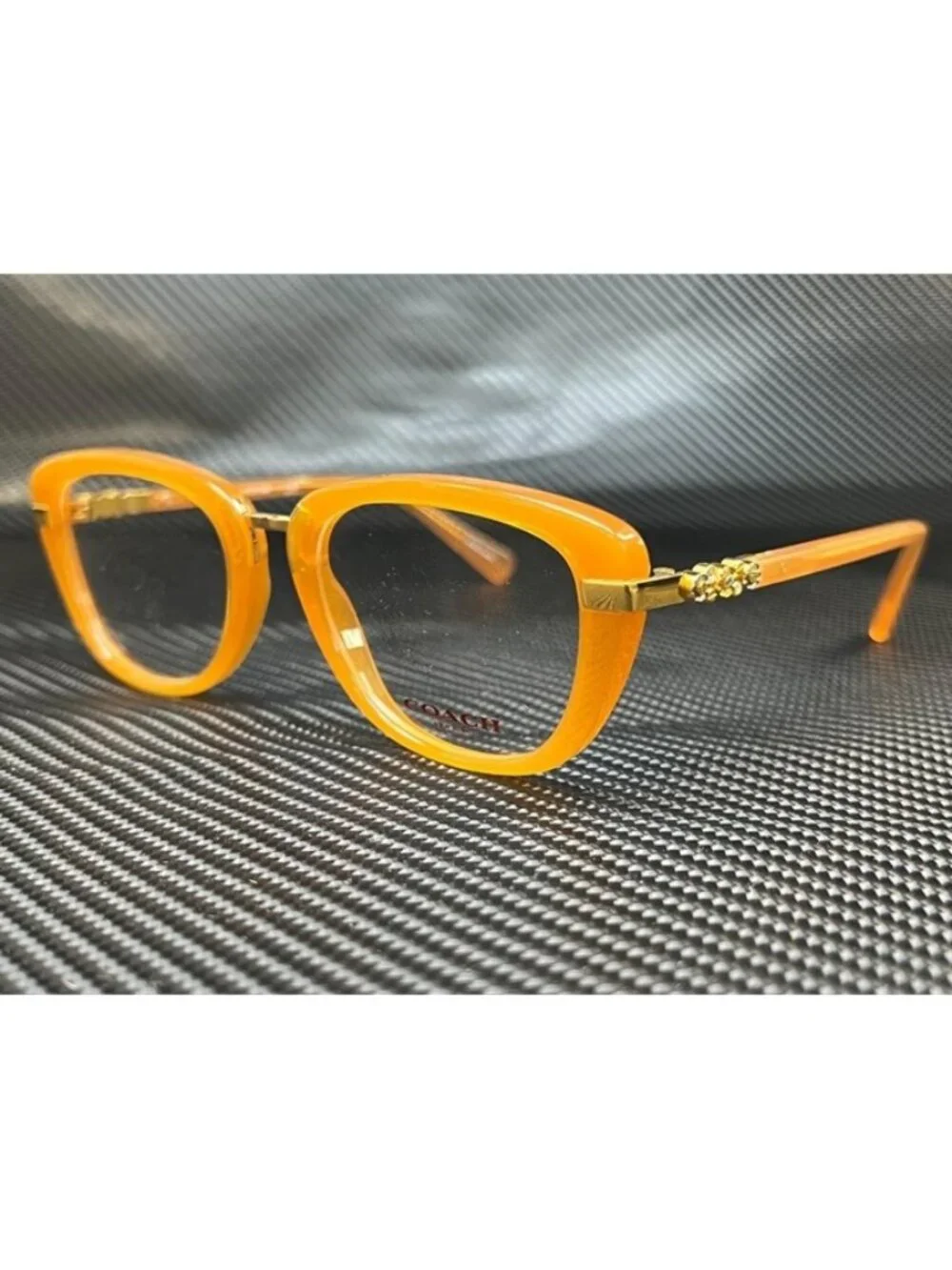 New Coach Women  Amber Gold Eyeglasses  50- 19- 135